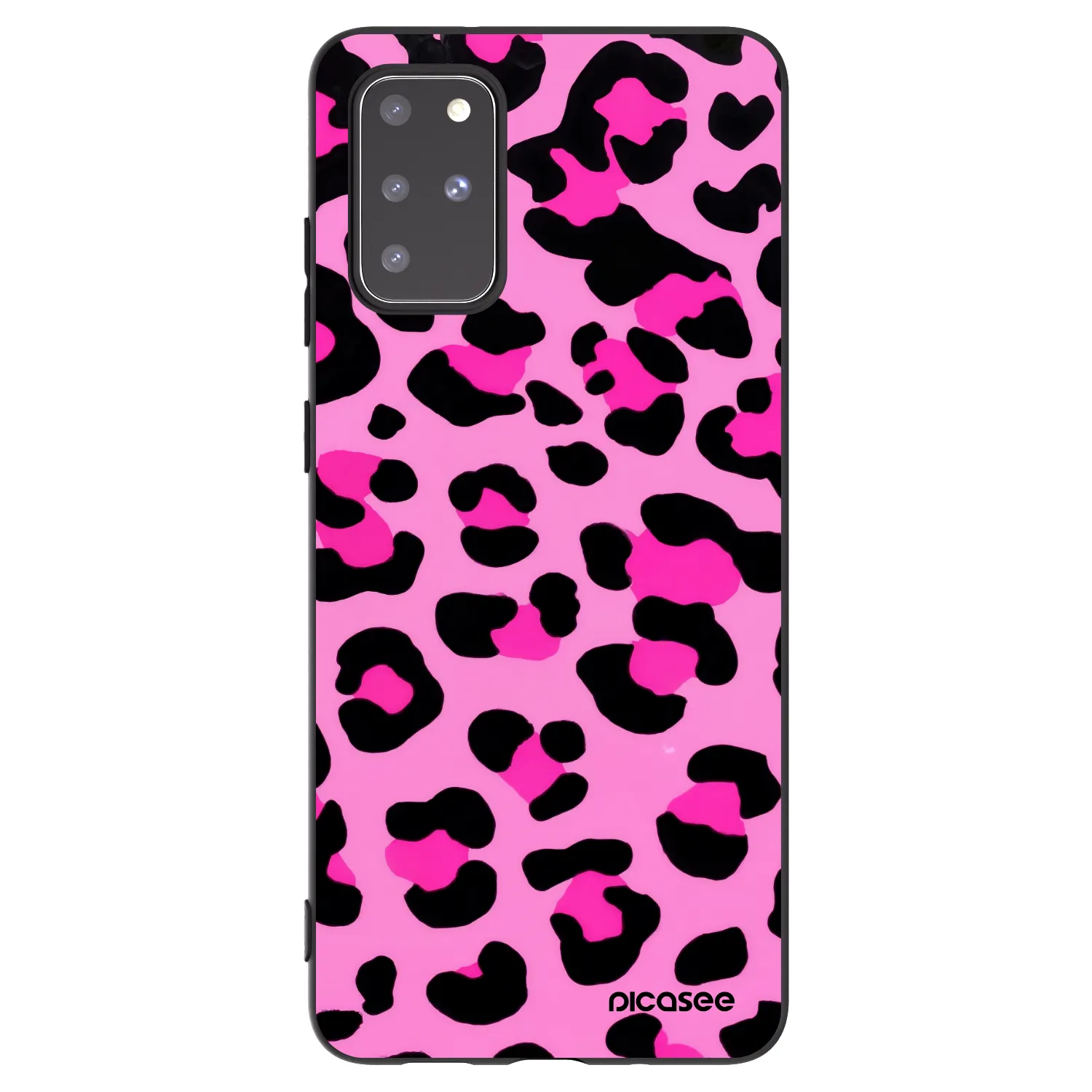Picasee Μαύρη θήκη σιλικόνης για Samsung Galaxy S20+ G985F - Pink Tiger