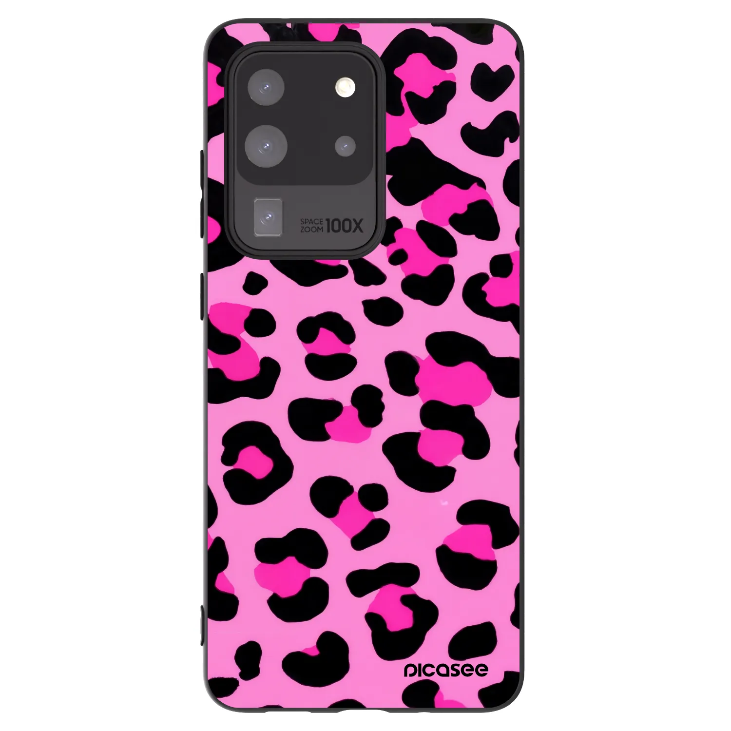 Picasee Μαύρη θήκη σιλικόνης για Samsung Galaxy S20 Ultra 5G G988F - Pink Tiger