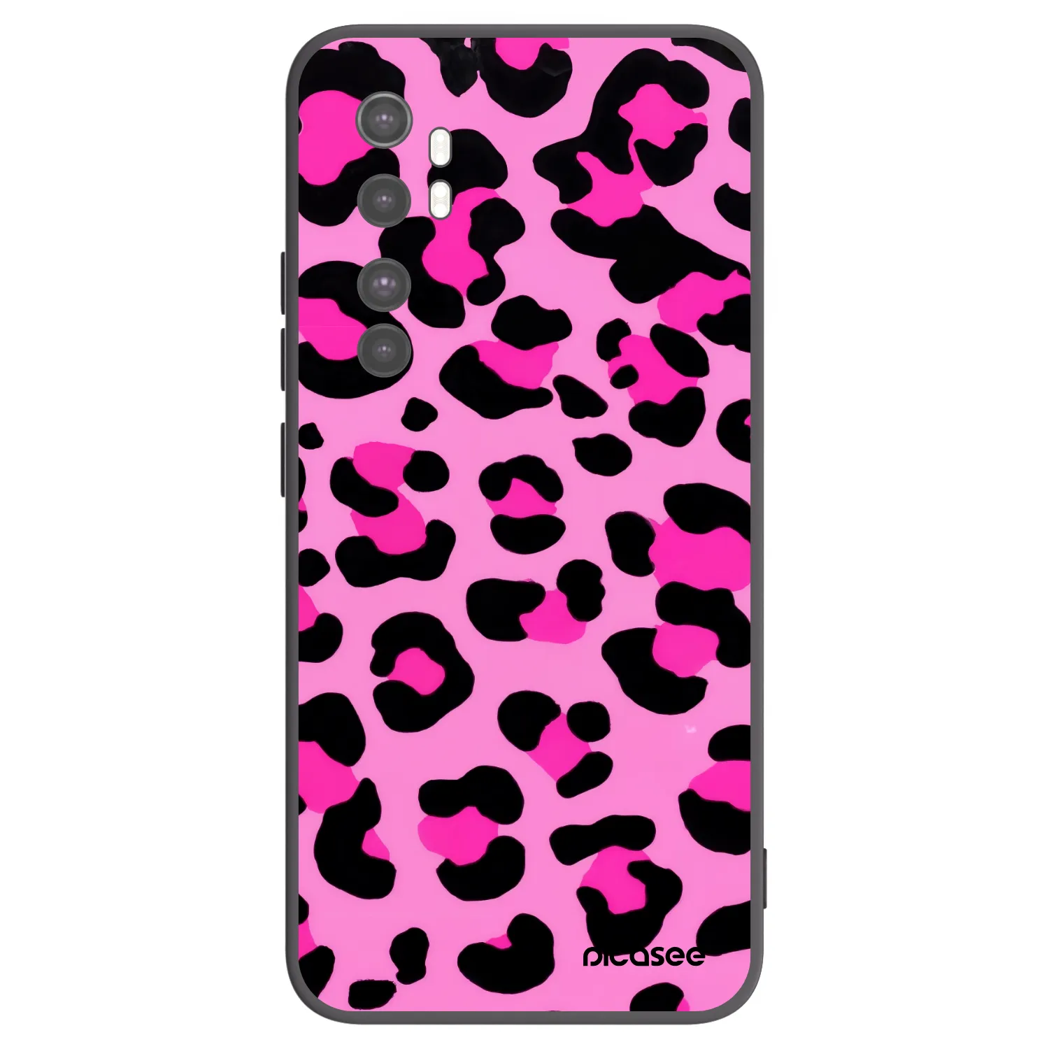 Picasee Μαύρη θήκη σιλικόνης για Xiaomi Mi Note 10 Lite - Pink Tiger