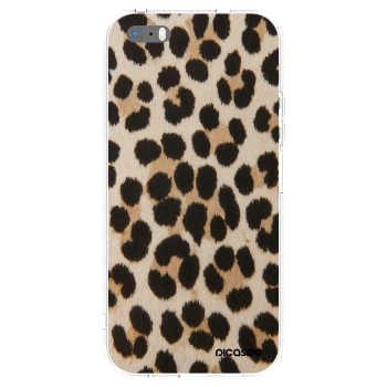Picasee διαφανής θήκη σιλικόνης Apple iPhone 5/5S/SE - Brown Tiger