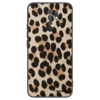 Picasee Μαύρη θήκη σιλικόνης για Xiaomi Redmi 9 - Brown Tiger