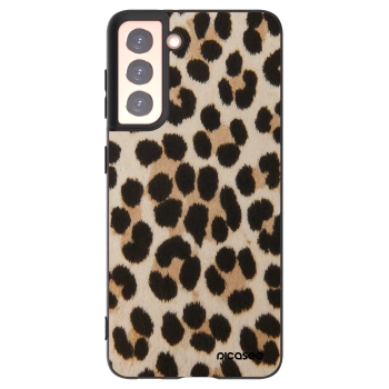 Picasee Μαύρη θήκη σιλικόνης για Samsung Galaxy S21 5G G991B - Brown Tiger