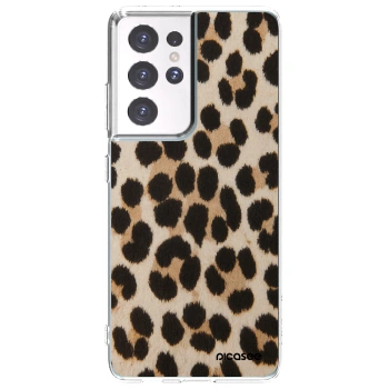 Picasee διαφανής θήκη σιλικόνης Samsung Galaxy S21 Ultra 5G G998B - Brown Tiger