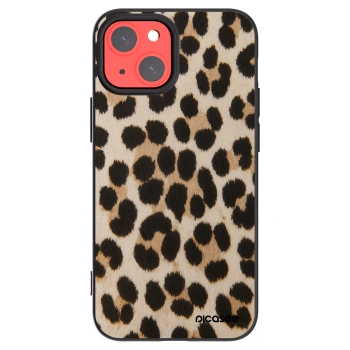 Picasee Μαύρη θήκη σιλικόνης για Apple iPhone 13 mini - Brown Tiger