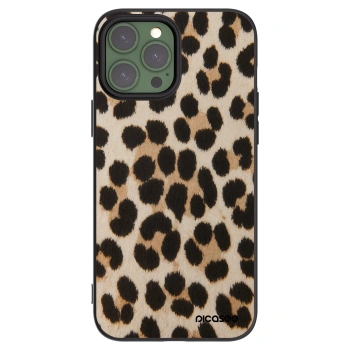 Picasee Μαύρη θήκη σιλικόνης για Apple iPhone 13 Pro Max - Brown Tiger