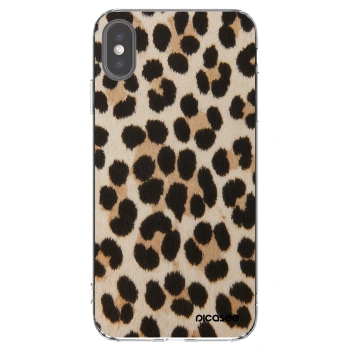 Picasee διαφανής θήκη σιλικόνης Apple iPhone XS Max - Brown Tiger