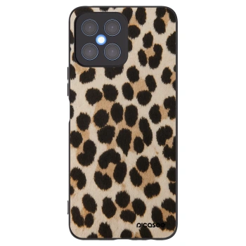 Picasee Μαύρη θήκη σιλικόνης για Honor X8 4G - Brown Tiger