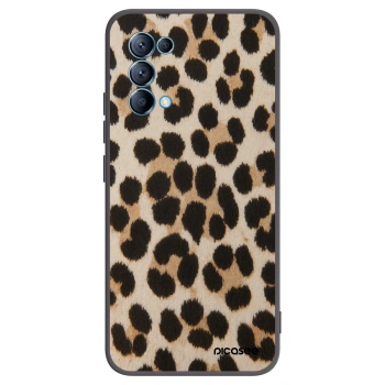 Picasee Μαύρη θήκη σιλικόνης για OPPO Reno 5 5G - Brown Tiger
