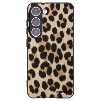 Picasee Μαύρη θήκη σιλικόνης για Samsung Galaxy S23 5G - Brown Tiger