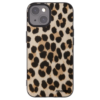 Picasee Μαύρη θήκη σιλικόνης για Apple iPhone 15 - Brown Tiger