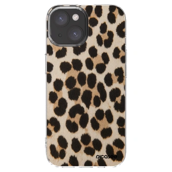 Picasee διαφανής θήκη σιλικόνης Apple iPhone 15 - Brown Tiger