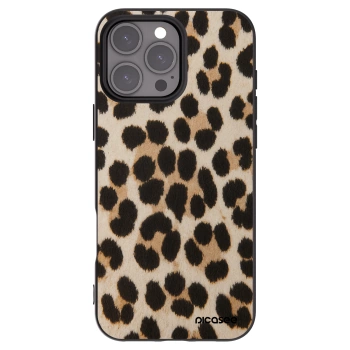 Picasee Μαύρη θήκη σιλικόνης για Apple iPhone 16 Pro Max - Brown Tiger