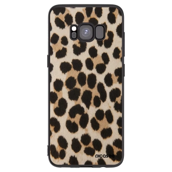 Picasee Μαύρη θήκη σιλικόνης για Samsung Galaxy S8 G950F - Brown Tiger