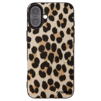Picasee Μαύρη θήκη σιλικόνης για Apple iPhone 16 Plus - Brown Tiger