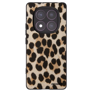 Picasee Μαύρη θήκη σιλικόνης για Xiaomi Redmi Note 14 Pro 4G - Brown Tiger