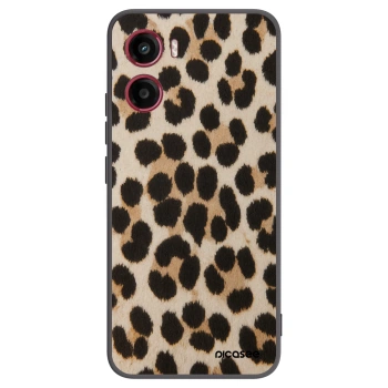Picasee Μαύρη θήκη σιλικόνης για Motorola Moto G05 - Brown Tiger