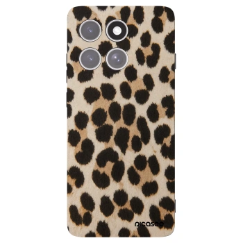 Picasee Μαύρη θήκη σιλικόνης για Motorola Edge 60 Pro - Brown Tiger