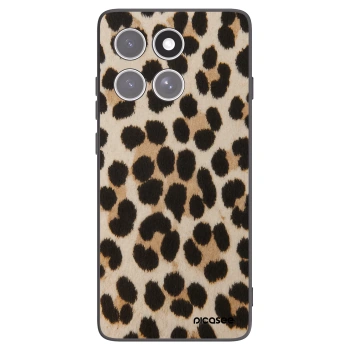 Picasee Μαύρη θήκη σιλικόνης για Motorola Edge 60 Fusion - Brown Tiger