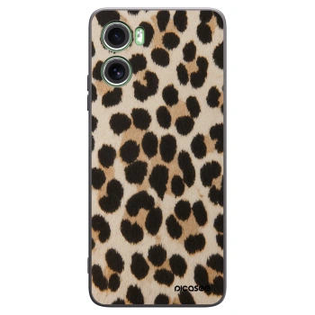 Picasee Μαύρη θήκη σιλικόνης για Motorola Moto G06 - Brown Tiger