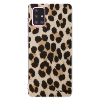 Picasee διαφανής θήκη σιλικόνης Samsung Galaxy A71 A715F - Brown Tiger