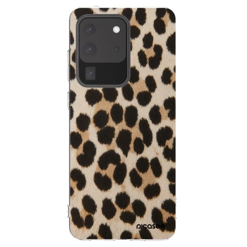Picasee διαφανής θήκη σιλικόνης Samsung Galaxy S20 Ultra 5G G988F - Brown Tiger
