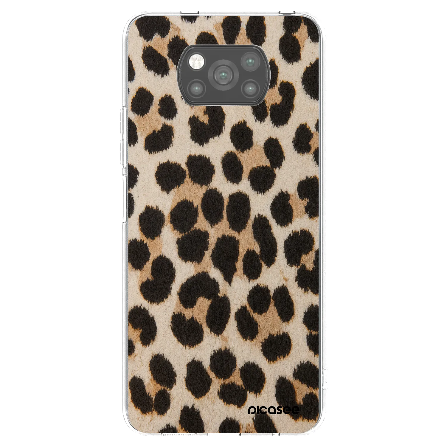 Picasee Μαύρη θήκη σιλικόνης για Xiaomi Poco X3 - Brown Tiger
