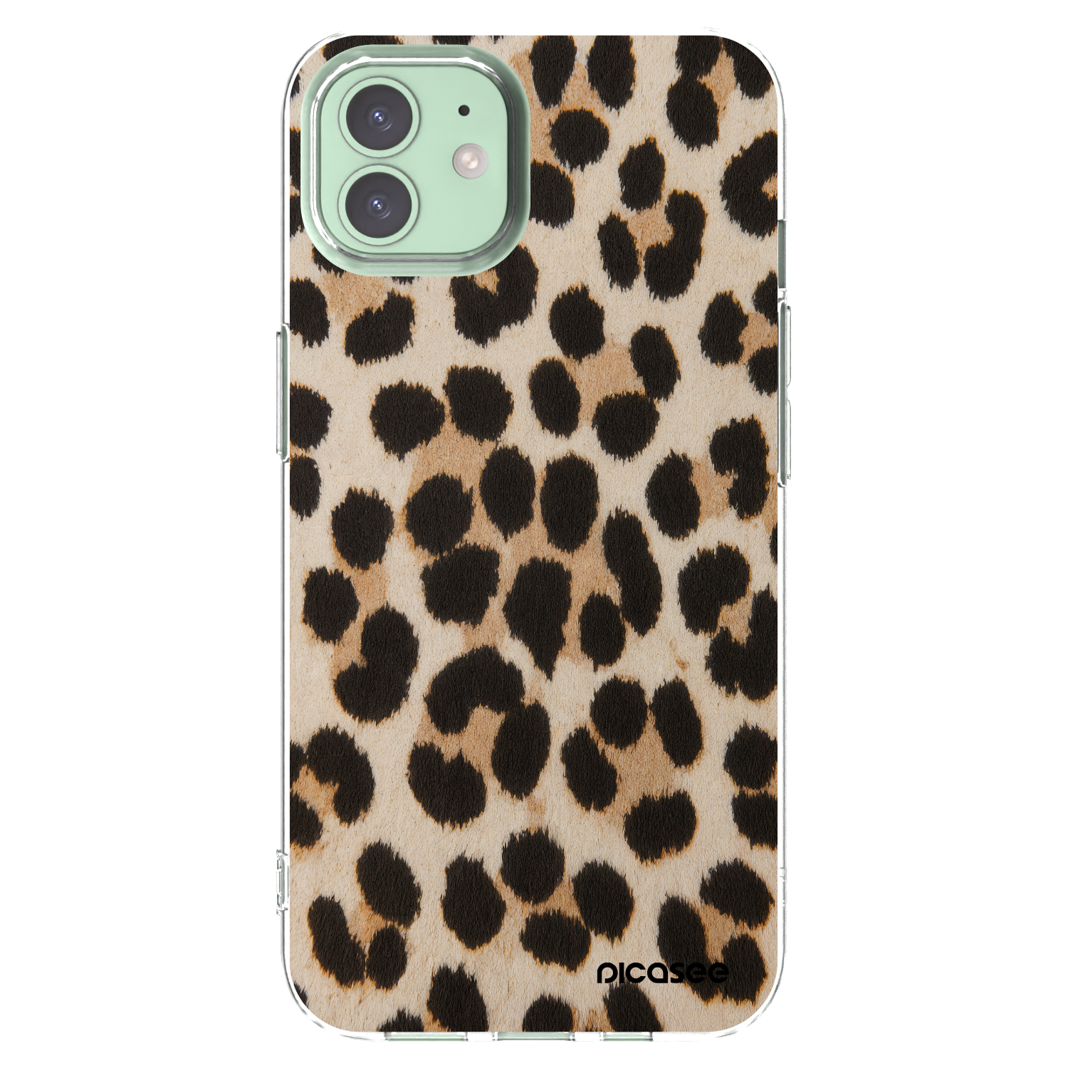 Picasee διαφανής θήκη σιλικόνης Apple iPhone 12 - Brown Tiger