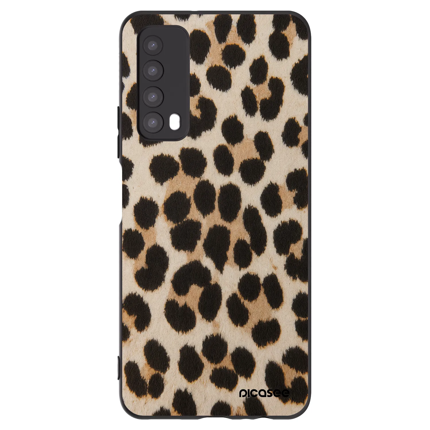 Picasee Μαύρη θήκη σιλικόνης για Huawei P Smart 2021 - Brown Tiger