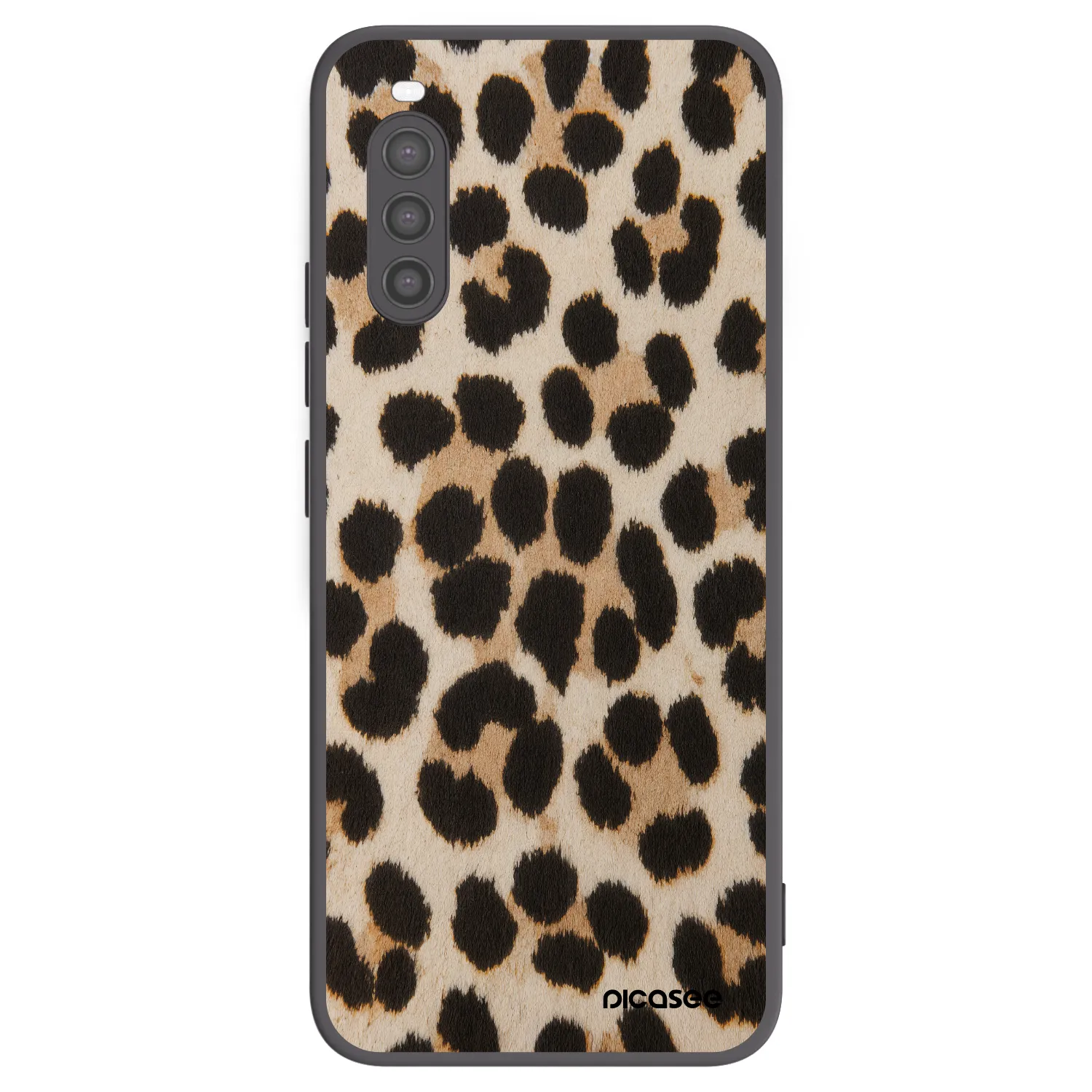 Picasee Μαύρη θήκη σιλικόνης για Sony Xperia 10 II - Brown Tiger