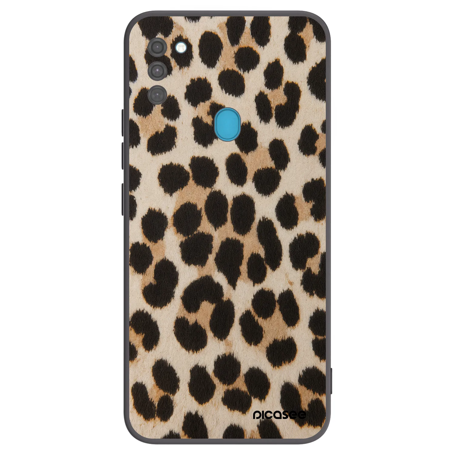 Picasee Μαύρη θήκη σιλικόνης για Samsung Galaxy M11 - Brown Tiger