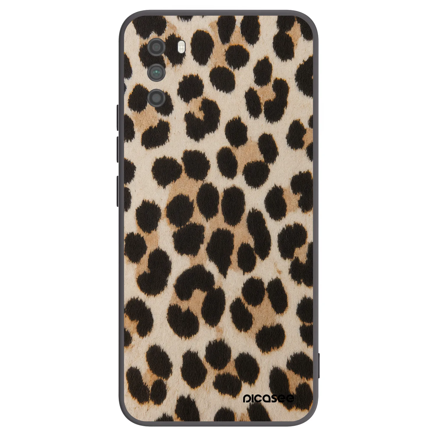 Picasee Μαύρη θήκη σιλικόνης για Xiaomi Poco M3 - Brown Tiger