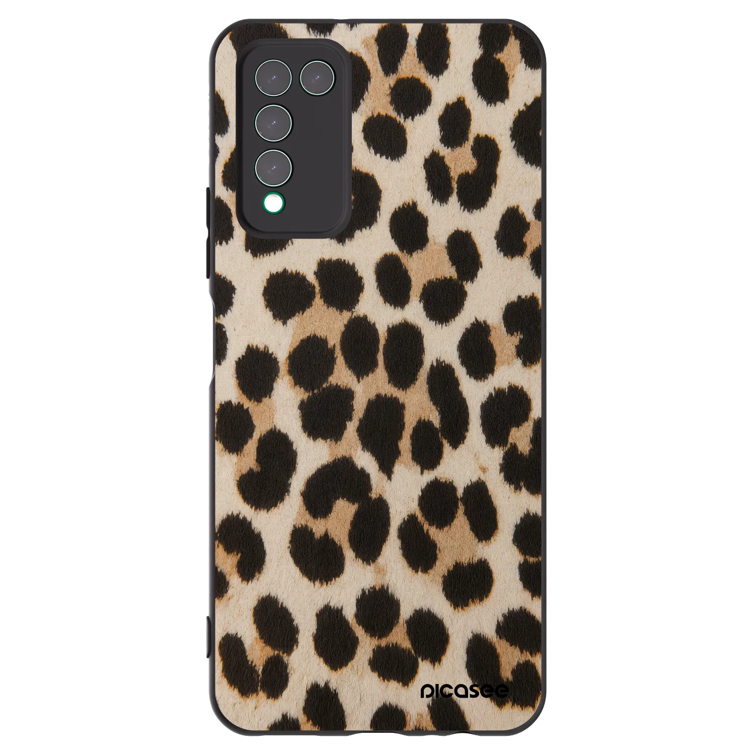 Picasee Μαύρη θήκη σιλικόνης για Honor 10X Lite - Brown Tiger