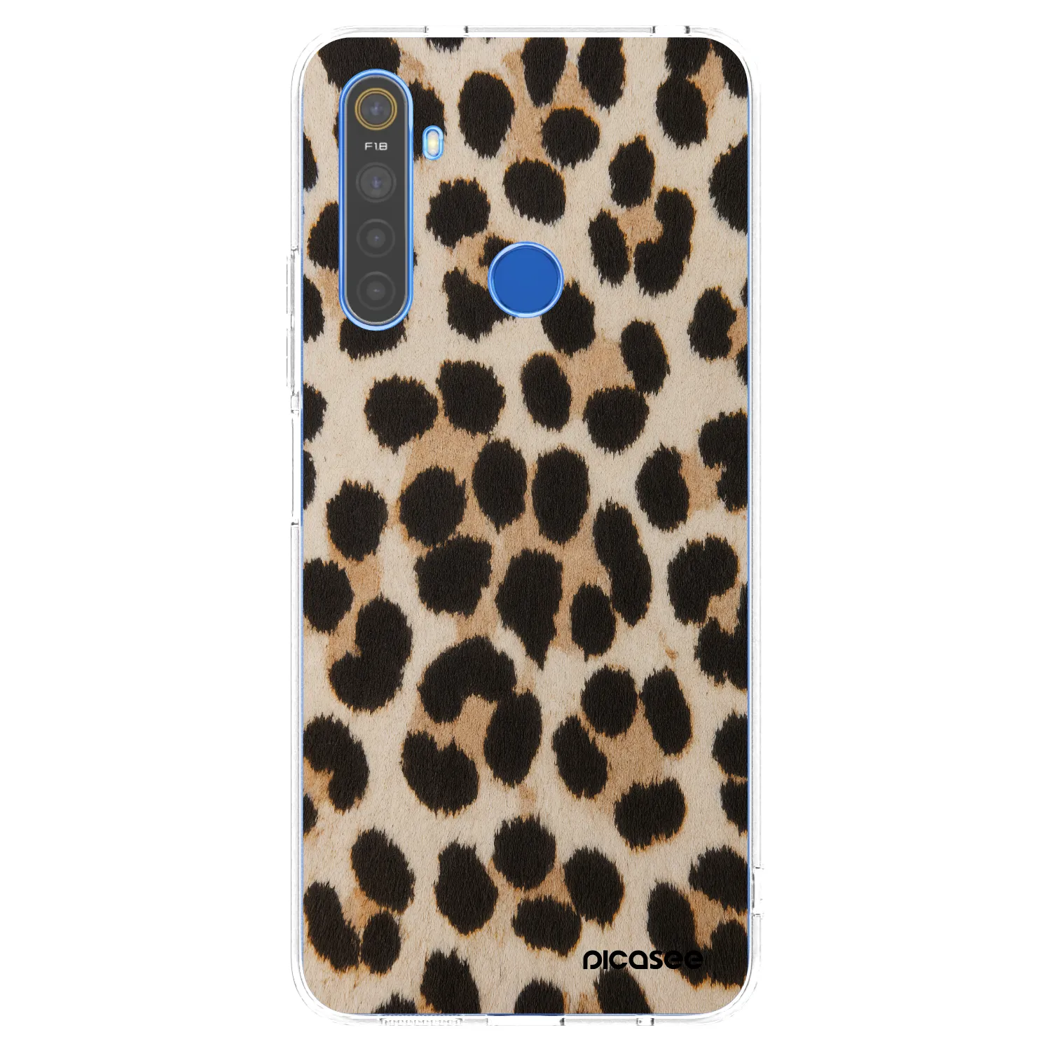 Picasee διαφανής θήκη σιλικόνης Realme 5 - Brown Tiger
