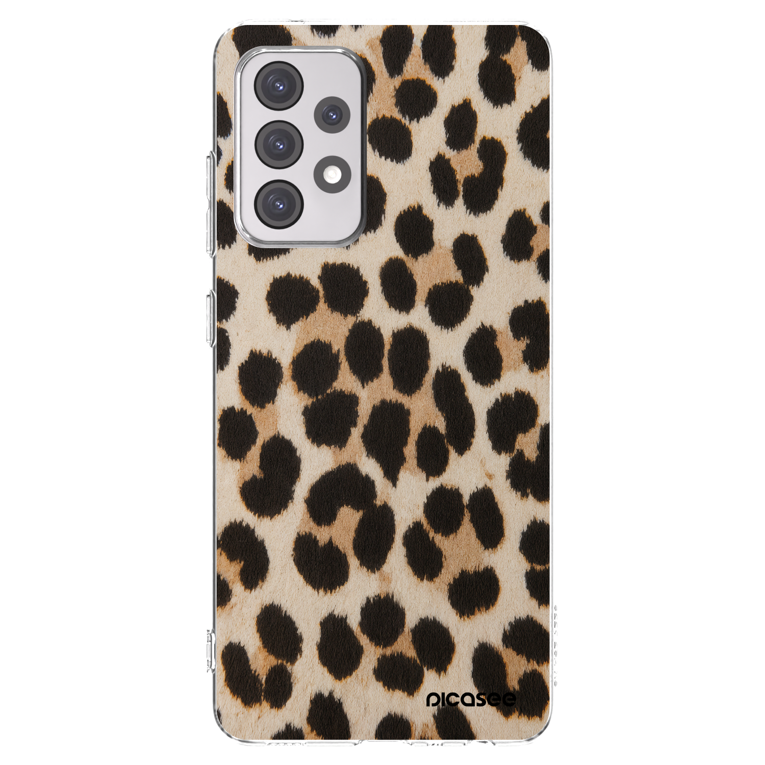 Picasee διαφανής θήκη σιλικόνης Samsung Galaxy A52 5G A525F - Brown Tiger