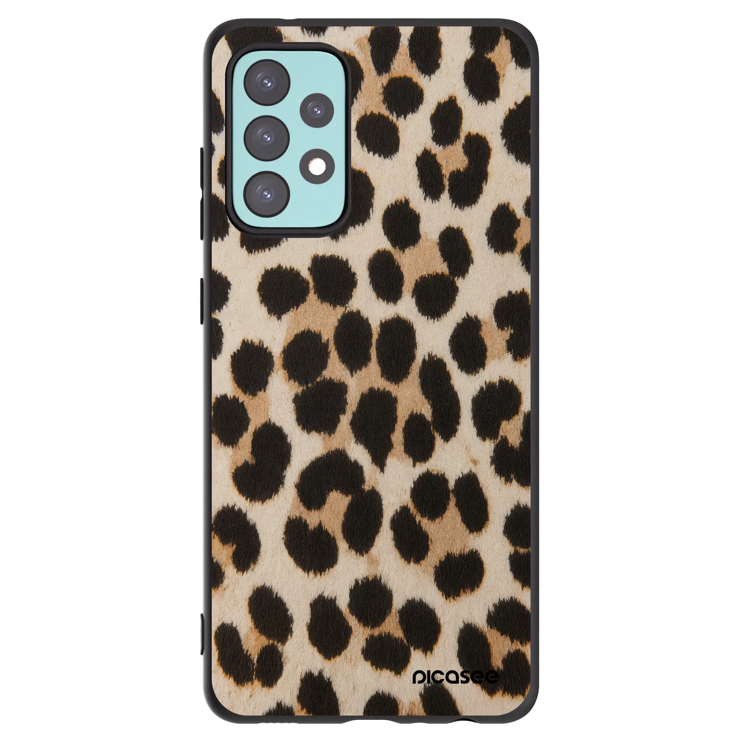 Picasee Μαύρη θήκη σιλικόνης για Samsung Galaxy A72 A725F - Brown Tiger