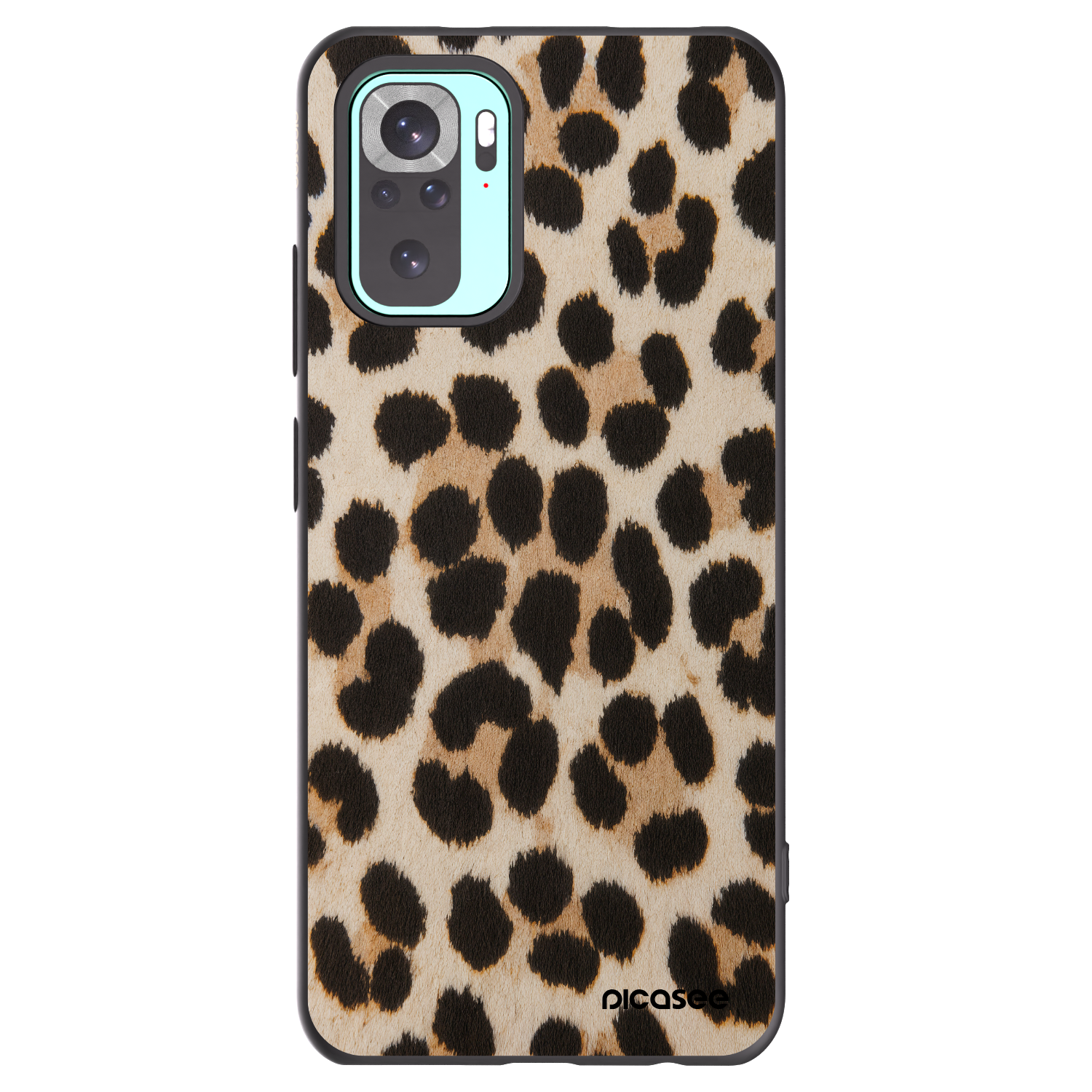 Picasee Μαύρη θήκη σιλικόνης για Xiaomi Redmi Note 10 Pro - Brown Tiger