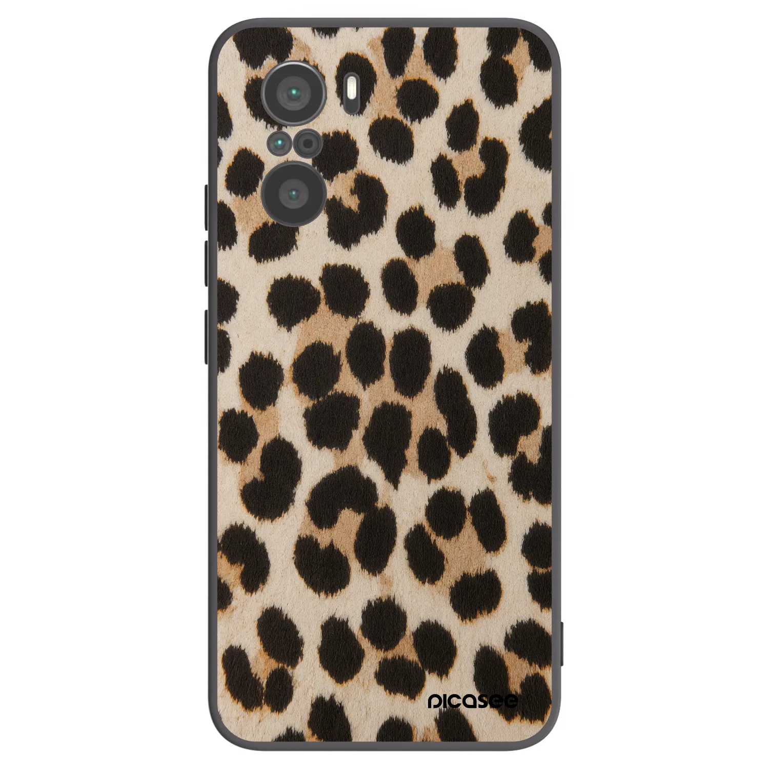 Picasee Μαύρη θήκη σιλικόνης για Xiaomi Poco F3 - Brown Tiger