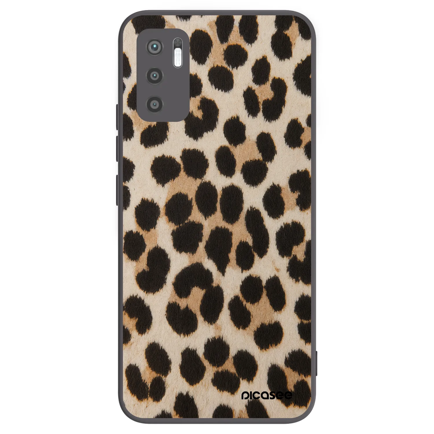 Picasee Μαύρη θήκη σιλικόνης για Xiaomi Redmi Note 10 5G - Brown Tiger