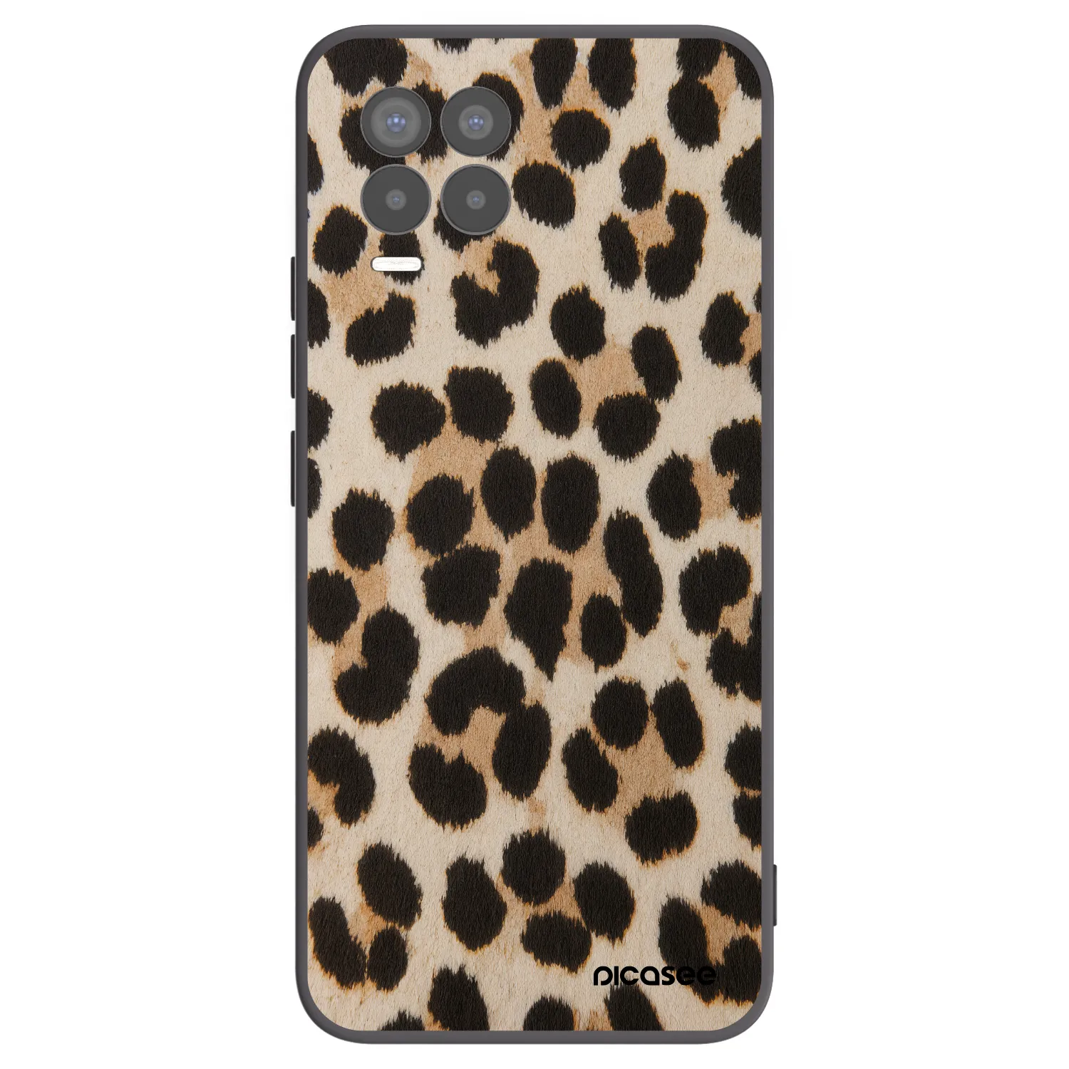 Picasee Μαύρη θήκη σιλικόνης για Realme 8 Pro - Brown Tiger