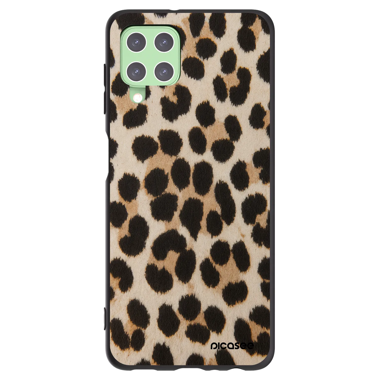 Picasee Μαύρη θήκη σιλικόνης για Samsung Galaxy A22 A225F 4G - Brown Tiger