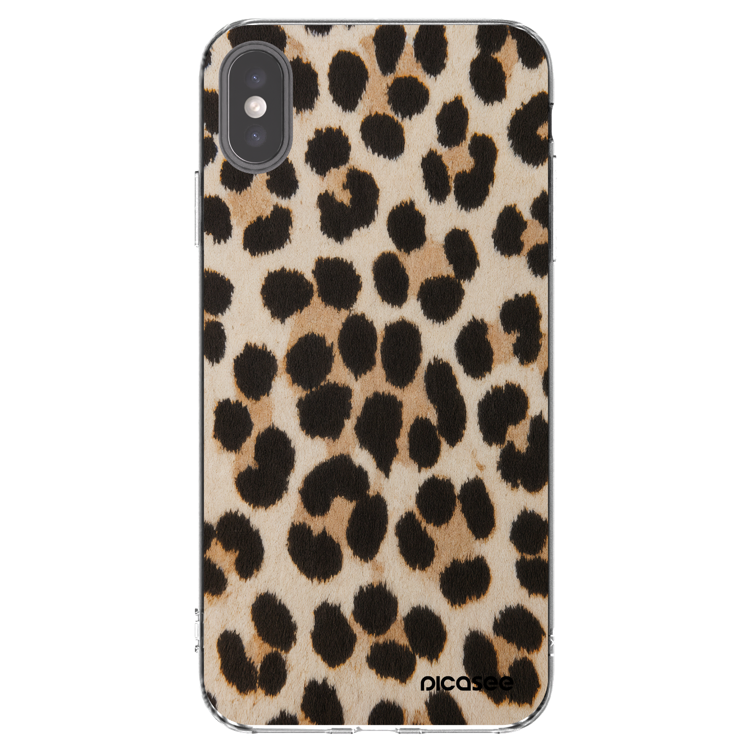Picasee διαφανής θήκη σιλικόνης Apple iPhone XS Max - Brown Tiger
