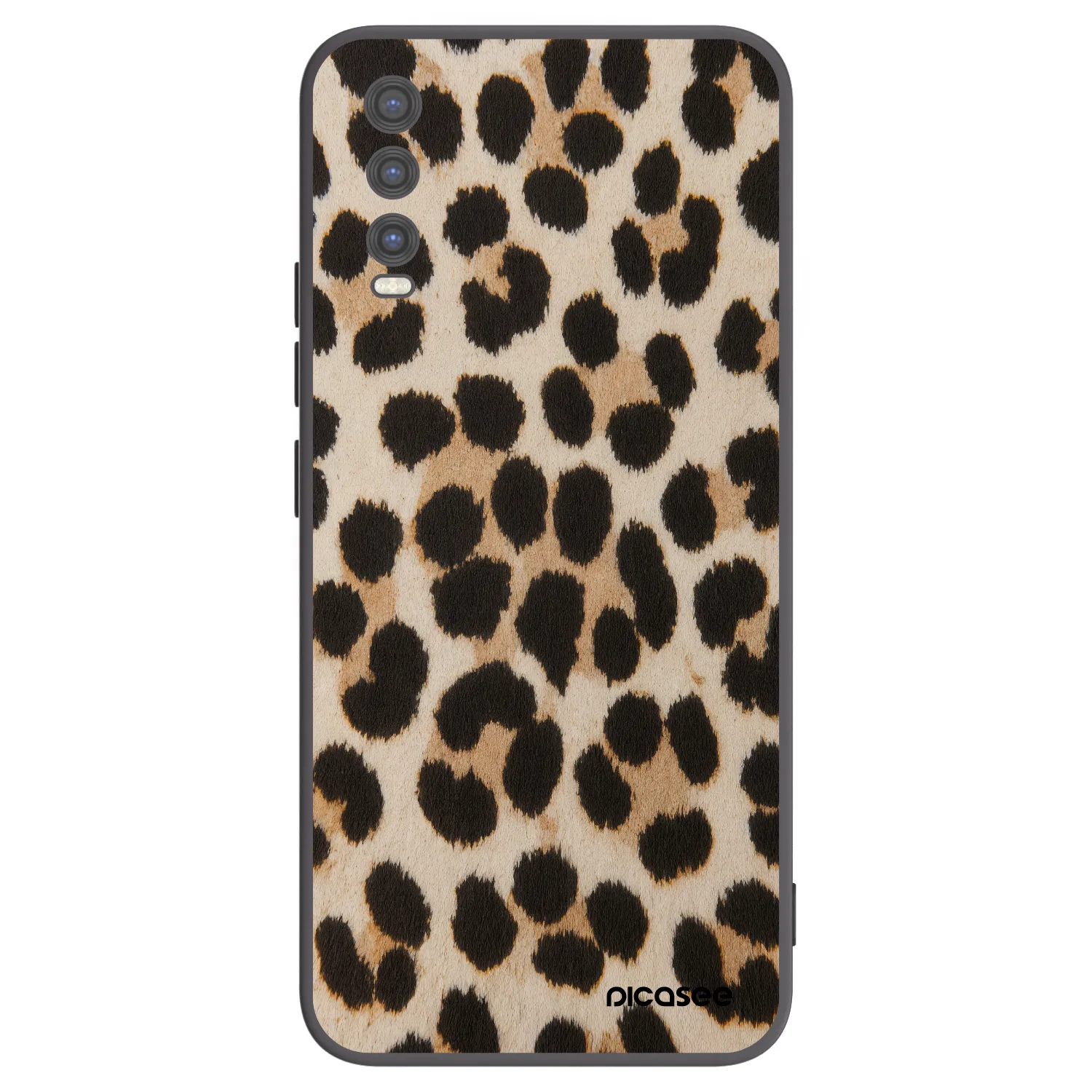 Picasee Μαύρη θήκη σιλικόνης για Vivo Y20s - Brown Tiger