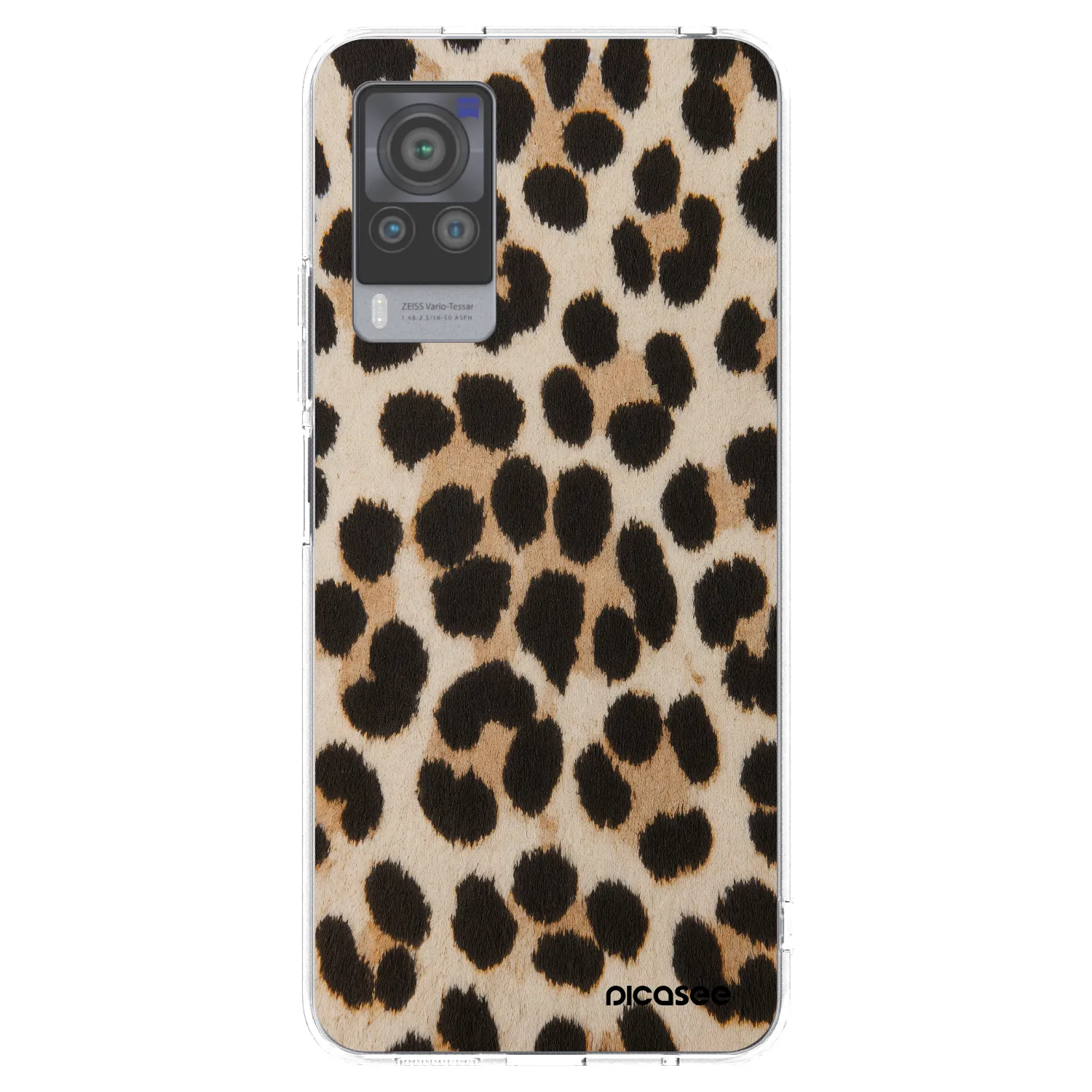 Picasee διαφανής θήκη σιλικόνης Vivo X60 Pro 5G - Brown Tiger