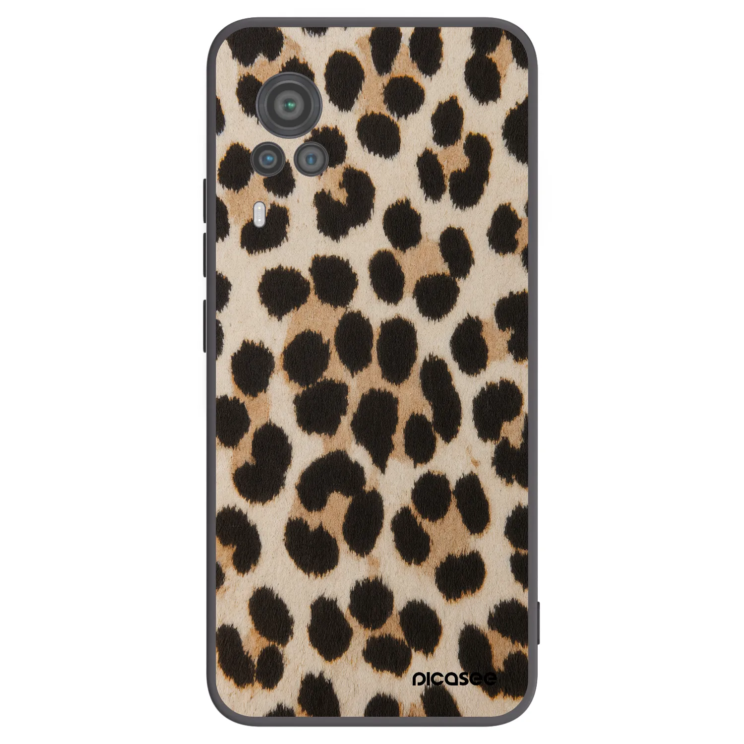 Picasee Μαύρη θήκη σιλικόνης για Vivo X60 Pro 5G - Brown Tiger