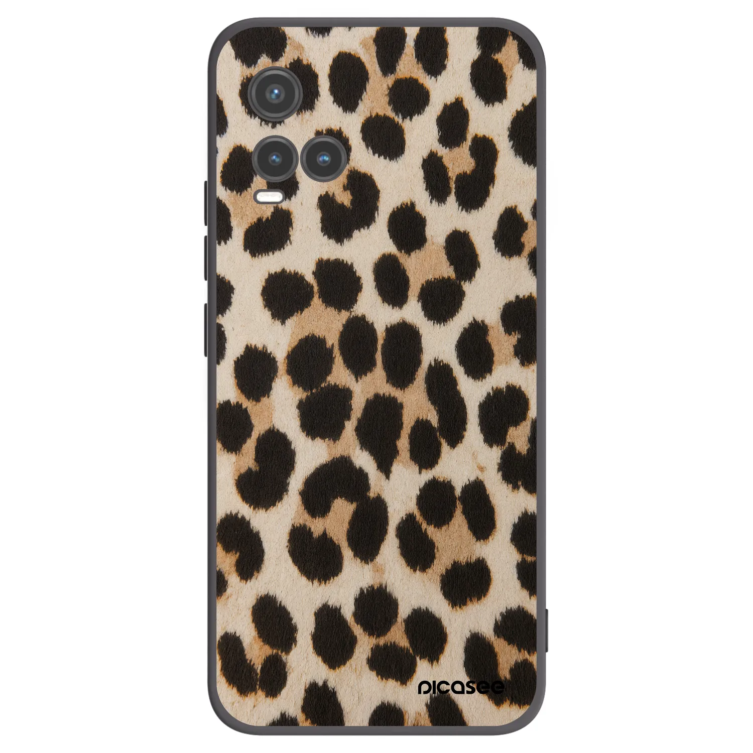Picasee Μαύρη θήκη σιλικόνης για Vivo Y33s - Brown Tiger