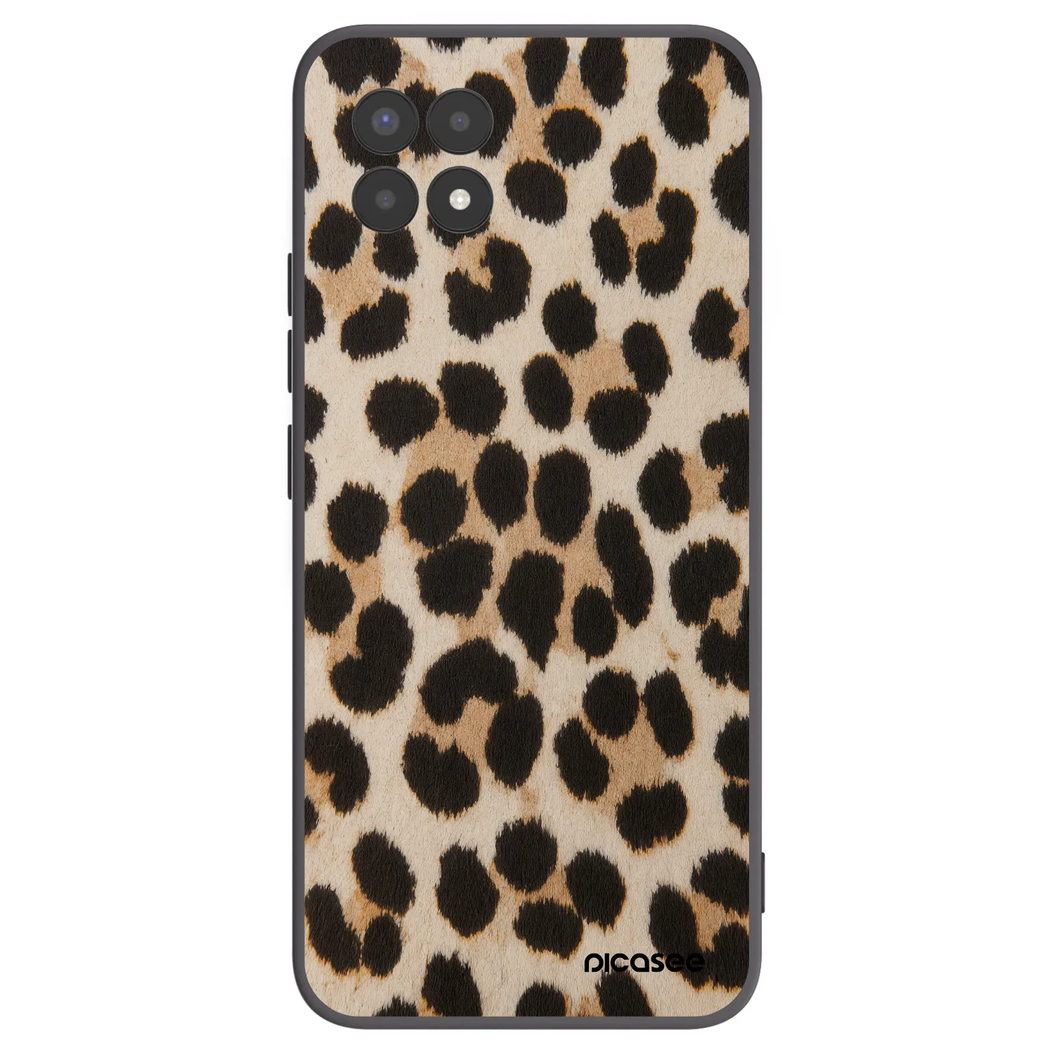 Picasee Μαύρη θήκη σιλικόνης για Realme 8i - Brown Tiger