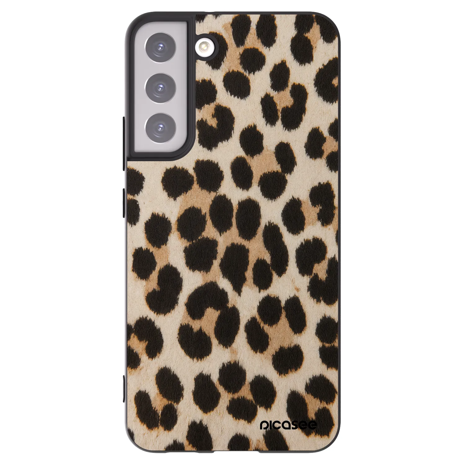 Picasee Μαύρη θήκη σιλικόνης για Samsung Galaxy S22+ 5G - Brown Tiger