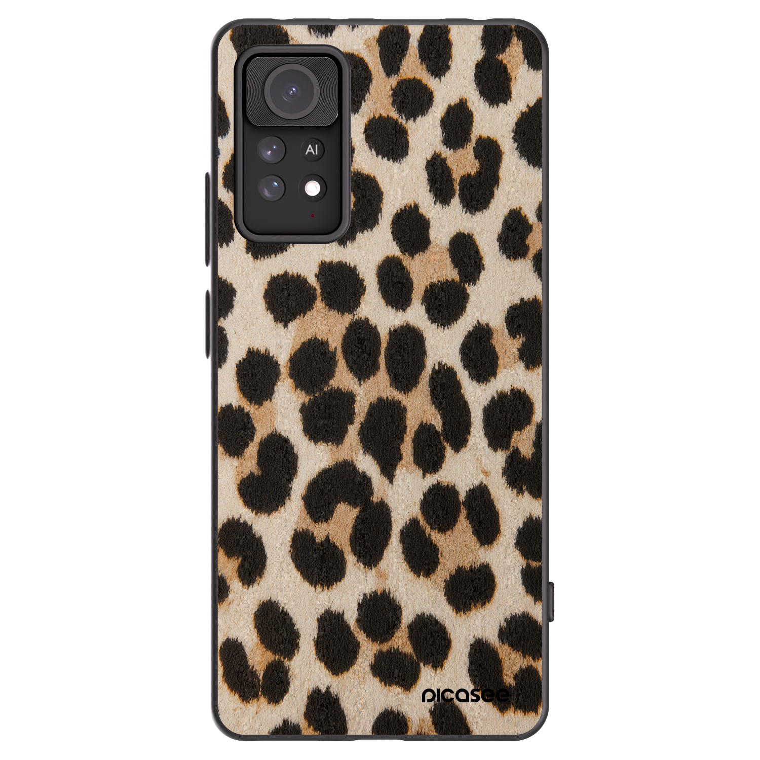 Picasee Μαύρη θήκη σιλικόνης για Xiaomi Redmi Note 11 Pro - Brown Tiger