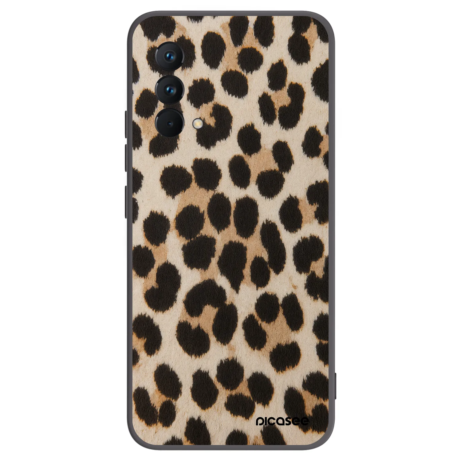 Picasee Μαύρη θήκη σιλικόνης για Realme GT Master Edition 5G - Brown Tiger