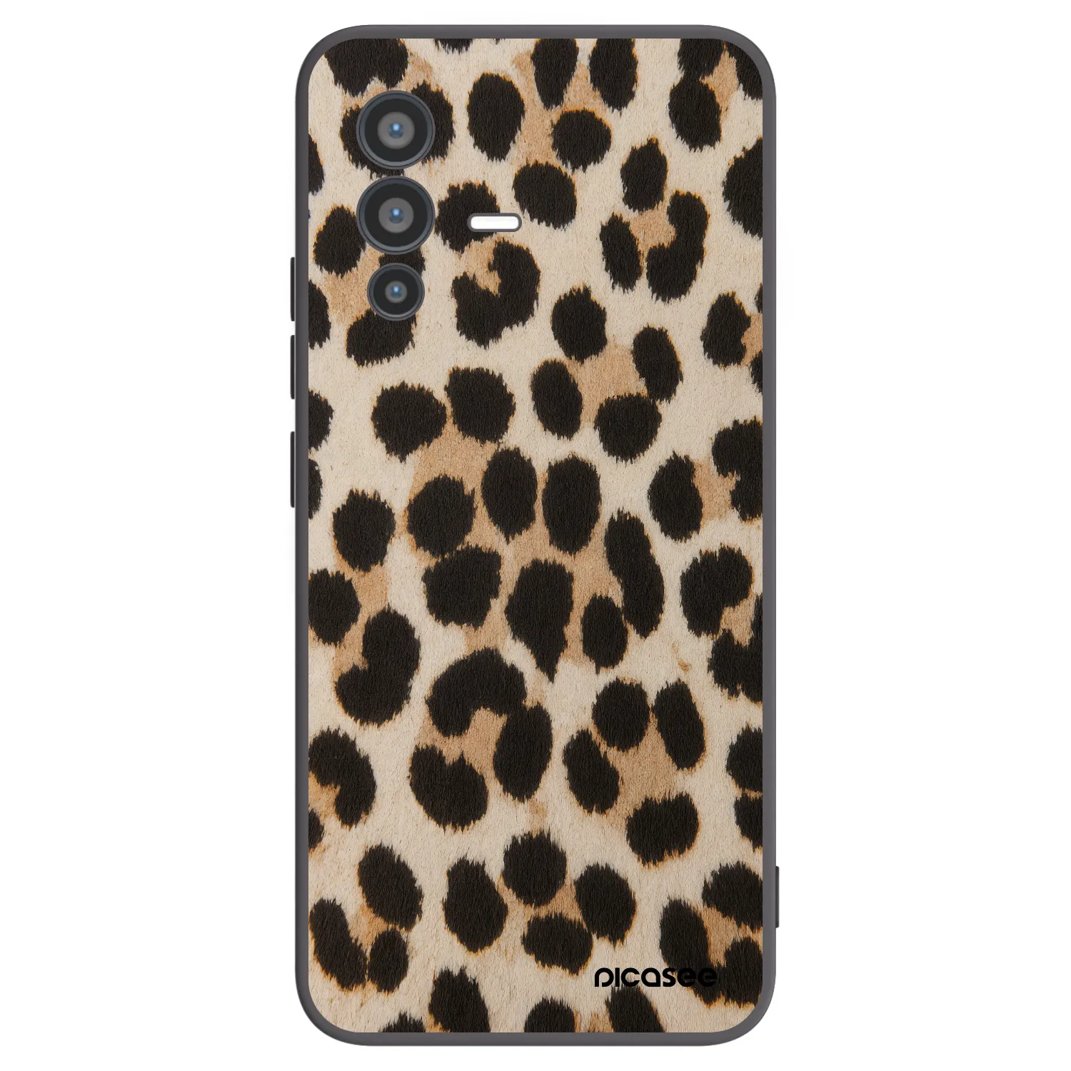 Picasee Μαύρη θήκη σιλικόνης για Vivo V23 5G - Brown Tiger